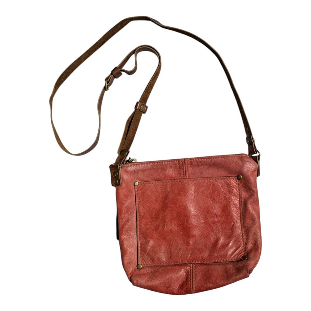 Julie Meyer Minneapolis Handmade Pale Red Leather Small Crossbody Saddle Bag